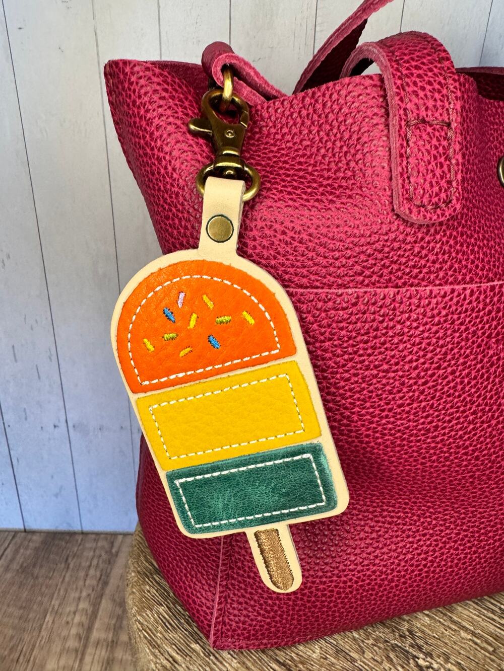 Portland Leather POPCICLE Purse Charm Cape Coral FAST SHIP PLG KEYCHAIN